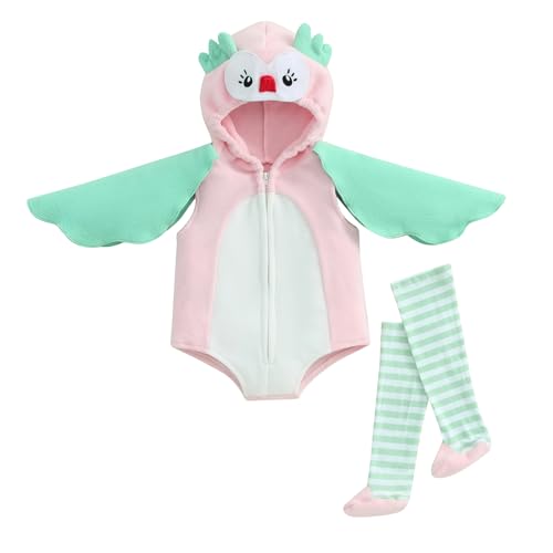 Niceyoeuk Baby Halloween Cosplay Costume Animal Fruit Sleeveless Hood Zipper Romper + Long Socks Outfit (12, 6-12 Months) von Niceyoeuk