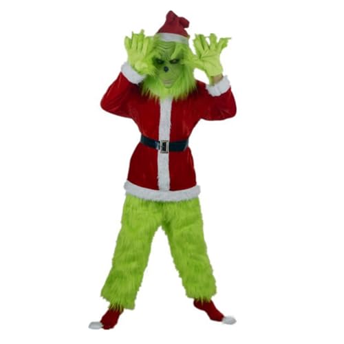 Niceyoeuk Sieben grüne figuren, grüne kostüme, wie stehlen wir weihnacht - lustige kostümkostüme (Green, L) von Niceyoeuk