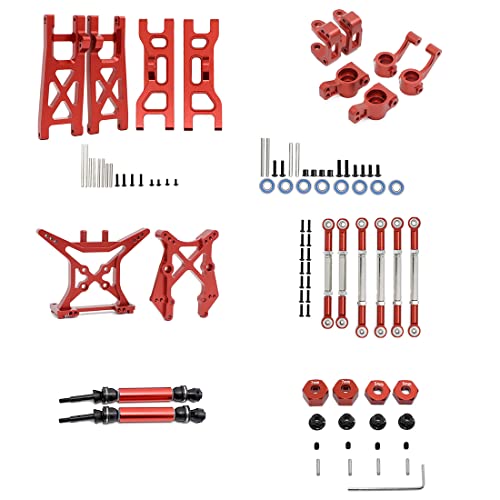 Metall-Upgrade-Zubehör-Set für 1/10 ECX 2WD Serie Ruckus Torment Circuit RC Auto-Upgrades Teile, rot von Nicfaky