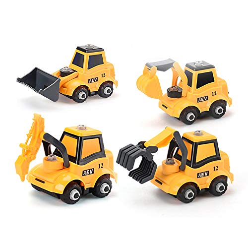 Nicfaky DIY SanitäR Fahrzeug Zerlegen BAU Fahrzeuge Spielzeug Kinder Schrauben Junge Werkzeug für 3 4 5 Alter Kinder Gelb von Nicfaky