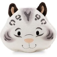 NICI 62443 - Wild Winter, Schneeleopard Eleni Snowbell, Kissen, rund, Plüsch, 35x30cm von Nici GmbH
