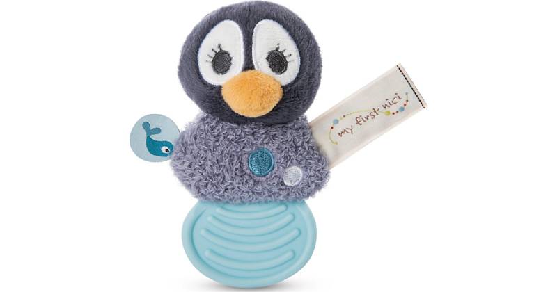Beißring Pinguin Watschili, 11 cm (48044) grau von Nici
