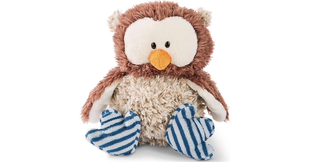 Eule Oscar mit Gelenk, Kopf drehbar, 25 cm (48461) braun von Nici