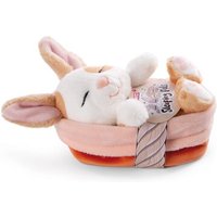 NICI 48707 Kuscheltier Hase karamell gepunktet 12cm schlafend im Körbchen von Nici