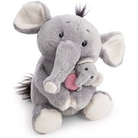 NICI 62842 - Little & Me, Elefant mit Kind und Herz, 20 cm, schlenkernd, Kuscheltier, GREEN von Nici