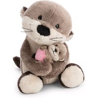 NICI 62844 - Little & Me, Otter mit Kind und Herz, 20 cm, schlenkernd, Kuscheltier, GREEN von Nici