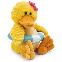 NICI 62895 - Ente Pooline mit Schwimmreifen, 25 cm, Kuscheltier, GREEN von Nici