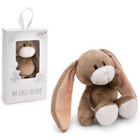 NICI 62984 - Hase Lopino in Geschenkbox, braun/weiß, 20 cm, Kuscheltier, My First NICI von Nici