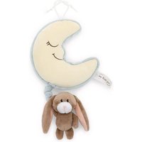 NICI 62986 - Spieluhr Mond mit Hase Lopino (Melodie: Schuberts Wiegenlied), 29 cm, My First Friend von Nici