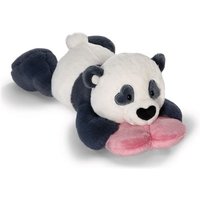 NICI GREEN Kuscheltier Love Panda mit Herz liegend schwarz 20cm von Nici