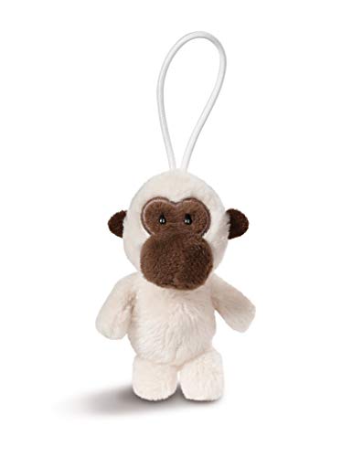 Nici 43612 Anhänger Gibbon mit elastischer Schlaufe, 8 cm, weiß/braun von NICI