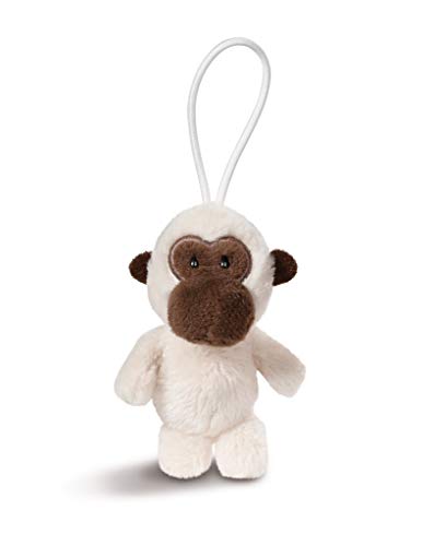 NICI 43612 Anhänger Gibbon mit elastischer Schlaufe, 8 cm, weiß/braun von NICI