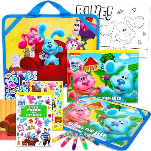 Blue's Clues Schoßschreibtisch-Aktivitätsset für Kinder mit Etui, Malbuch, Stickerbuch, Spielen, Puzzles und mehr, Blue's Clues Reise-Lapdesk-Aktivitätspaket Blue's Clues Schoßschreibtisch-Aktivitätsset für Kinder mit Etui, Malbuch, Stickerbuch, Spielen, Puzzles und mehr, Blue's Clues Reise-Lapdesk-Aktivitätspaket von Nickelodeon