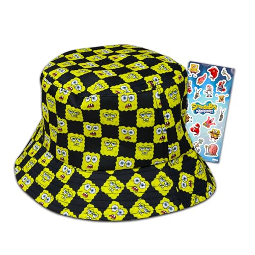 SpongeBob Fischerhüte für Kinder – SpongeBob-Zubehör-Set mit SpongeBob-Eimerhut und Aufklebern, SpongeBob-Hüte für Jungen, Mädchen SpongeBob Fischerhüte für Kinder – SpongeBob-Zubehör-Set mit SpongeBob-Eimerhut und Aufklebern, SpongeBob-Hüte für Jungen, Mädchen von Nickelodeon