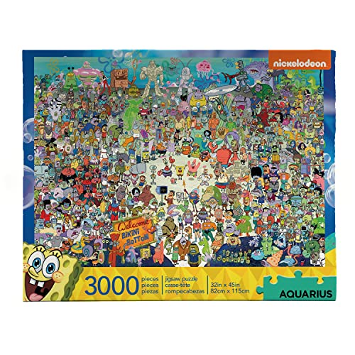 Aquarius Spongebob-Schwammkopf-Puzzle (3000-Teile-Puzzle), offiziell Lizenziertes Spongebob Merchandise und Sammlerstück, blendfrei, präzise Passform, 81,3 x 114,7 cm Aquarius Spongebob-Schwammkopf-Puzzle (3000-Teile-Puzzle), offiziell Lizenziertes Spongebob Merchandise und Sammlerstück, blendfrei, präzise Passform, 81,3 x 114,7 cm von AQUARIUS