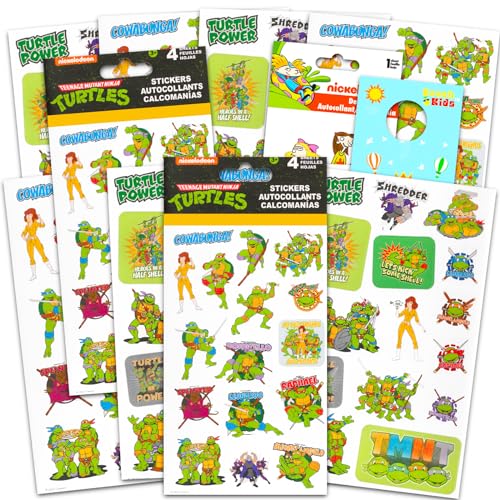 Teenage Mutant Ninja Turtles Aufkleber-Set – Paket mit 120 TMNT-Aufklebern für Kinder, Jungen, Mädchen plus Bonus-Tattoos, mehr | TMNT Stickerbuch von Nickelodeon