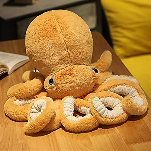 Nicole Knupfer Krake Plüschtier Octopus Plüsch Puppe Spielzeug Große Geformt Cuddly Kuscheltier Oktopus Geburtstag Geschenke (Braun,45cm) von Nicole Knupfer