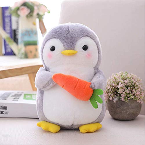 Nicole Knupfer Pinguin Stofftier Plüschtier, Pinguin Kuscheltier Tier Kissen Geschenk Für Kinder/Erwachsene (Pinguin mit Karotte,25 cm) von Nicole Knupfer