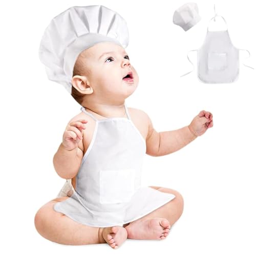 Baby Koch Kostüm Set,Neugeborene Baby Koch Kostüm Fotografie Fotos Requisiten Outfits Hut + Schürze,Baby Geburtstag Fotografie Prop Baby Koch Kostüm Set,Neugeborene Baby Koch Kostüm Fotografie Fotos Requisiten Outfits Hut + Schürze,Baby Geburtstag Fotografie Prop von Nicoone
