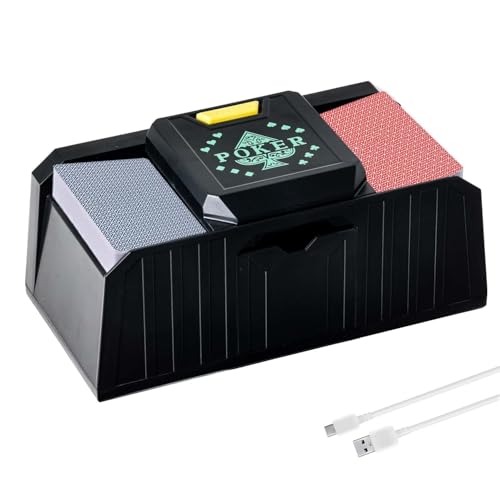 Nicoone Automatischer Kartenmischer 1-2 Decks,Batteriebetriebener Elektrischer Kartenmischmaschine,Automatic Shufflers for UNO, Texas Hold'em, Home Card (Geräuschloser USB- und Batteriebetrieb) Nicoone Automatischer Kartenmischer 1-2 Decks,Batteriebetriebener Elektrischer Kartenmischmaschine,Automatic Shufflers for UNO, Texas Hold'em, Home Card (Geräuschloser USB- und Batteriebetrieb) von Nicoone