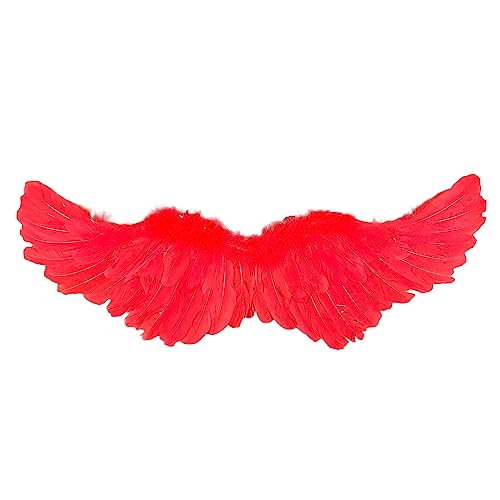 Nicoxijia Engelskostüm, Flügel, Kinder, Engelsflügel, Kostüm für Kinder, Erwachsene, Halloween, einzigartig, Weihnachten, Cosplay, Flügel, Rot, 40 x 26 cm Nicoxijia Engelskostüm, Flügel, Kinder, Engelsflügel, Kostüm für Kinder, Erwachsene, Halloween, einzigartig, Weihnachten, Cosplay, Flügel, Rot, 40 x 26 cm von Nicoxijia