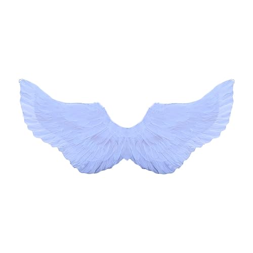 Nicoxijia Engelskostüm, Flügel, Kinder, Engelsflügel, Kostüm für Kinder, Erwachsene, Halloween, einzigartige Weihnachten, Cosplay, Flügel (Weiß 3, 40 x 26 cm) von Nicoxijia