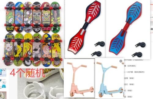 NieYat Finger Skateboard, 8 Stück Fingerskateboards Set, Mini Fingerboard Spielzeug für Kinder, Professionelles Finger Spielzeug, Kindergeburtstag Geschenke, Verbessert Fingerkoordination von NieYat