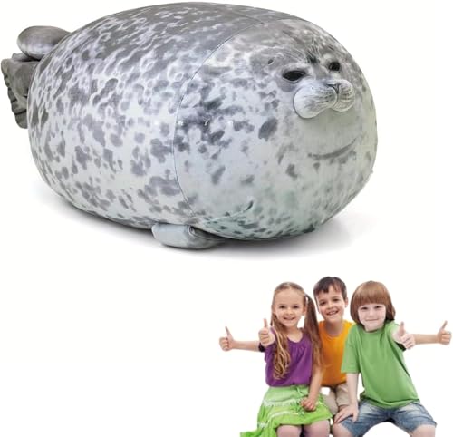Robbe Kuscheltier, Seals, 20CM, Kuscheltier Robbe, Chubby Blob Seal Pillow, Meerestier Kissen Gefülltes Plüschkissen, Baumwolle Seal Plüsch Spielzug, Siegel Umarmungskissen Stofftier von NieYat