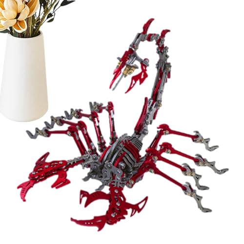 Niesel Metall-Skorpion-Puzzle - Realistisches bewegliches Gelenk montiertes Modellbausatz | Bewegliches Gelenk Herausfordernde Puzzles Schreibtisch Ornamente, Modellbausätze für Jugendliche und von Niesel