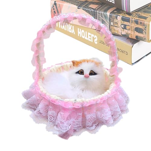 Niesel Realistisches Kätzchen, gefälschte Katzen | Soft Touch Realistic Kitten Figur im Korb | Heimdekorative Haustier, Tiere Model Puppe für Kindertag, Geburtstag, Ostern Niesel Realistisches Kätzchen, gefälschte Katzen | Soft Touch Realistic Kitten Figur im Korb | Heimdekorative Haustier, Tiere Model Puppe für Kindertag, Geburtstag, Ostern von Niesel
