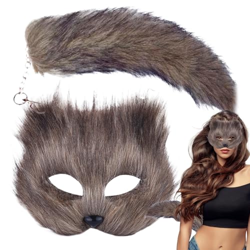 Niesel Tier-Cosplay-Kostüm-Set, Tierschwanz-Cosplay-Maskerade,Tierschwanz- -Maskenset für Mädchen | - und Maskerade-, pelziges Tier- -Outfit für Frauen Niesel Tier-Cosplay-Kostüm-Set, Tierschwanz-Cosplay-Maskerade,Tierschwanz- -Maskenset für Mädchen | - und Maskerade-, pelziges Tier- -Outfit für Frauen von Niesel