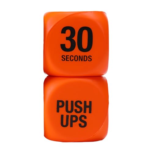 Niesel Workout Würfel Set Für Männer, 1 Paar Trainingswürfel Spiel Fitnessausrüstung, Tragbares Fitness Zubehör Für Kniebeugen Liegestütze Anfänger Reise Outdoor Zuhause von Niesel
