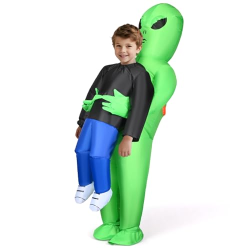 Niest Kostüm Aufblasbar Alien Entführte für Kinder, Lustige Kostüme Aufblasbare Spaßkostüm Aufblasbares Alien Kostüm Halloween, Karneval Fasching Party Inflatable Costume von Niest