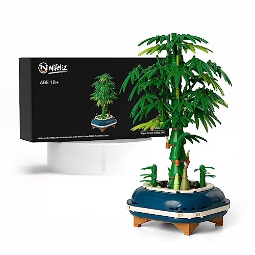 Nifeliz Bambus Bonsai Mini Bausteine Set für Erwachsene, Blumen Pflanzen Home Deko Set, Geschenk-Idee für Frauen, Männer, Sie & Ihn, Botanical Collection (528 Mini Teile) von Nifeliz