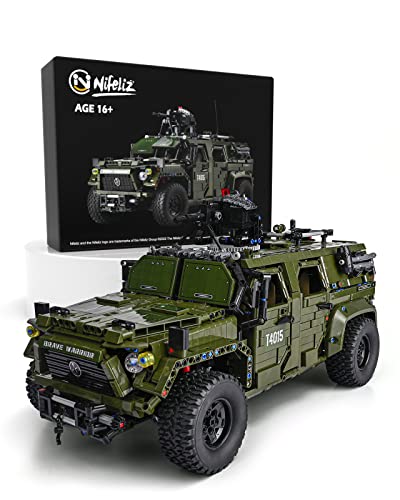 Nifeliz Warrior Militär Fahrzeug Bausatz, Technikal Geländewagen Modell Offroad Truck Set, Militär Spielzeug für Männer und Erwachsene (3,175 Teile) von Nifeliz