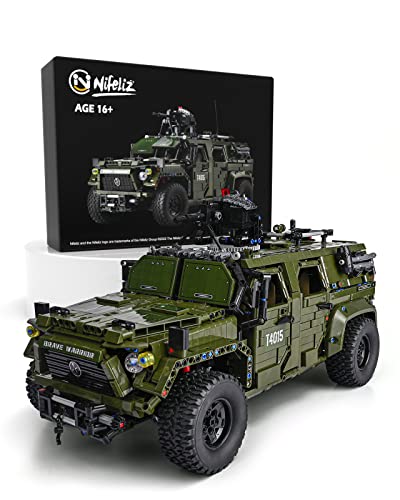 Nifeliz Warrior Militär Fahrzeug Bausatz, Technikal Geländewagen Modell Offroad Truck Set, Militär Spielzeug für Männer und Erwachsene (3175 Teile) von Nifeliz