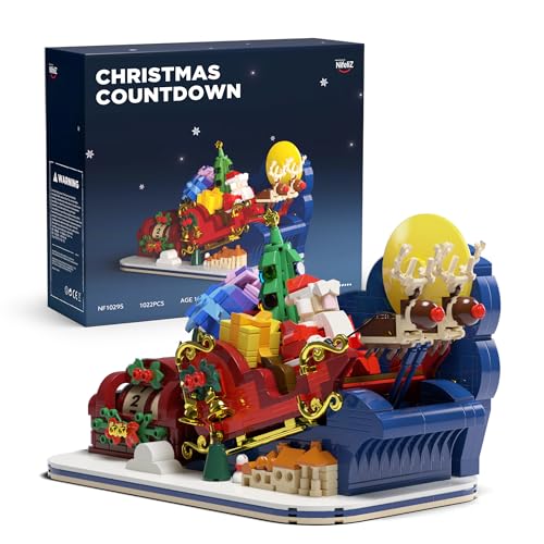 Nifeliz Weihnachts-Countdown-Modellbausatz für Erwachsene und Familien, Klemmbausteine Weihnachten Weihnachtsdekoration, Heimdekoration und Bürodekoration (1022 Teile, NF10295) von Nifeliz