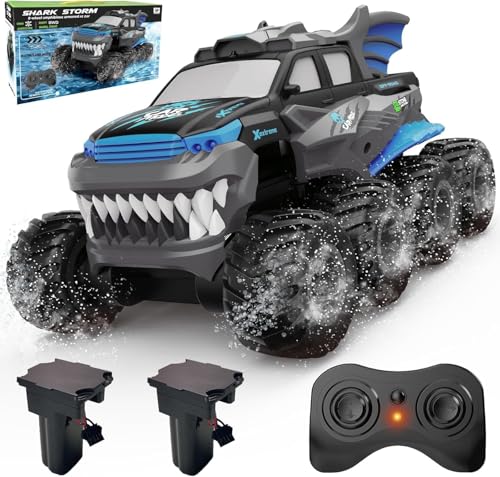 Nigecue Amphibisches 8WD Ferngesteuertes Auto, 2,4GHz RC Auto, 360°-Drehung, Allradantrieb, RC Truck für Kinder ab 3 4 5 6 7 8 9 Jahre von Nigecue
