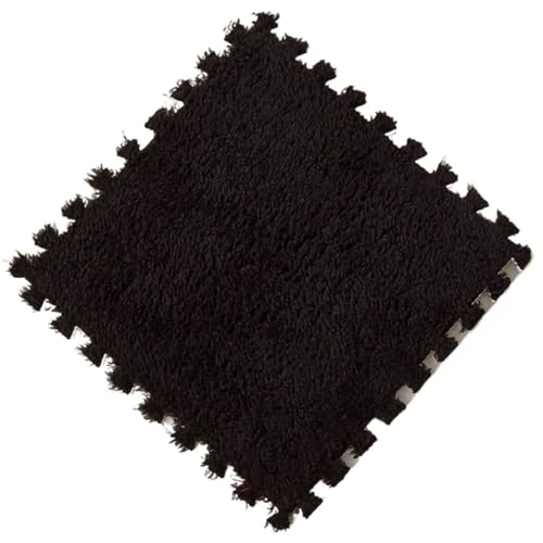 Puzzle Shaggy Teppich 10/20 Stück weiche Plüsch-Kindermatte, Spielmatte, Eva-Schaum, Puzzle-Teppich im Kinderzimmer, warm halten, Spielmatte, 30 x 30 x 1 cm Für Wohnzimmer/Schlafzimmer(Black,10Pcs) Puzzle Shaggy Teppich 10/20 Stück weiche Plüsch-Kindermatte, Spielmatte, Eva-Schaum, Puzzle-Teppich im Kinderzimmer, warm halten, Spielmatte, 30 x 30 x 1 cm Für Wohnzimmer/Schlafzimmer(Black,10Pcs) von NihaoWXM