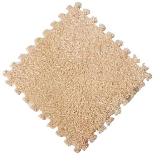 Puzzle Shaggy Teppich 16-teilige Spielaktivitäts-Plüschmatte, 30 x 30 cm, rutschfeste Spleißmatte, ineinandergreifende weiche Plüsch-Kinderzimmer-Erwärmungsbodenmatte Für Wohnzimmer/Schlafzimmer(Camel Puzzle Shaggy Teppich 16-teilige Spielaktivitäts-Plüschmatte, 30 x 30 cm, rutschfeste Spleißmatte, ineinandergreifende weiche Plüsch-Kinderzimmer-Erwärmungsbodenmatte Für Wohnzimmer/Schlafzimmer(Camel von NihaoWXM