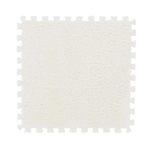 Puzzle Shaggy Teppich 30 * 30 * 1 cm Eva-Schaum-Puzzle-Teppich, weiche Spielmatte, weiche Fußmatten, Plüsch-Kindermatte, Spielmatte im Kinderzimmer, warm halten Für Wohnzimmer/Schlafzimmer(White,1cm-2 Puzzle Shaggy Teppich 30 * 30 * 1 cm Eva-Schaum-Puzzle-Teppich, weiche Spielmatte, weiche Fußmatten, Plüsch-Kindermatte, Spielmatte im Kinderzimmer, warm halten Für Wohnzimmer/Schlafzimmer(White,1cm-2 von NihaoWXM
