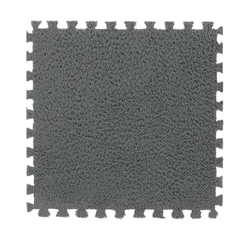 Puzzle Shaggy Teppich 30 * 30 * 1 cm Eva-Schaum-Puzzle-Teppich, weiche Spielmatte, weiche Fußmatten, Plüsch-Kindermatte, Spielmatte im Kinderzimmer, warm halten Für Wohnzimmer/Schlafzimmer(Grey,1cm-20 Puzzle Shaggy Teppich 30 * 30 * 1 cm Eva-Schaum-Puzzle-Teppich, weiche Spielmatte, weiche Fußmatten, Plüsch-Kindermatte, Spielmatte im Kinderzimmer, warm halten Für Wohnzimmer/Schlafzimmer(Grey,1cm-20 von NihaoWXM