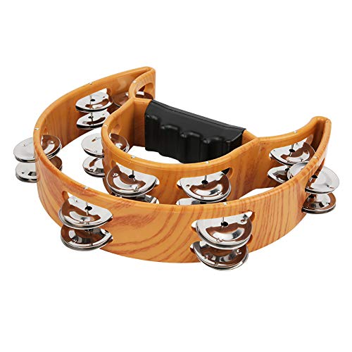 Niiyen Double Row Handbell Tambourin Metal Jingles, für KTV -Party mit ergonomischem Griffpercussionsinstrument Niiyen Double Row Handbell Tambourin Metal Jingles, für KTV -Party mit ergonomischem Griffpercussionsinstrument von Niiyen