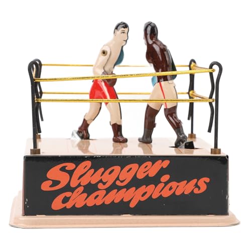 Niiyen Weißblech-Boxdekor, Boxer, die im Ring kämpfen, Ornamente, zum Aufziehen, interaktive Spaßfigur, Vintage-Uhrwerk, rotierende Dekoration für das Home Office Niiyen Weißblech-Boxdekor, Boxer, die im Ring kämpfen, Ornamente, zum Aufziehen, interaktive Spaßfigur, Vintage-Uhrwerk, rotierende Dekoration für das Home Office von Niiyen