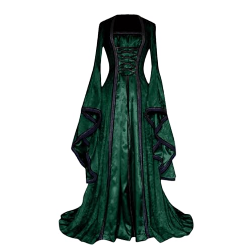 Niiyyjj Mittelalter Gothic Kleid Halloween Kostüm Weibliche Vintage Gericht Robe Prinzessin Kleid EN8 3XL von Niiyyjj