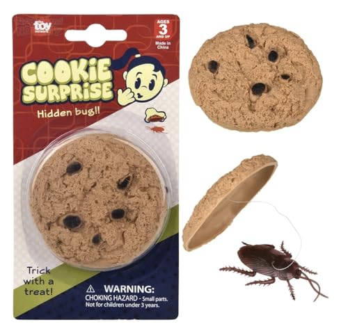 Nikki's Knick Knacks Prank Cookie Kakerlake Surprise - Aprilscherz Tag Streich Kit Gag Witz - Realistischer Insektenstreich, klein, braun von Nikki's Knick Knacks