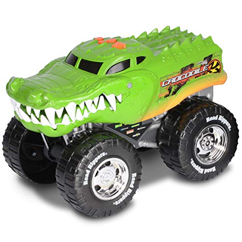 Nikko 20062 Road Rippers Wheelie Monsters Krokodil, Motorisiertes Fahrzeug mit Wheelie-Funktion, Monstertruck mit Licht und Sound Effekte, inklusive Batterien, für Kinder ab 3 Jahren, ca. 24 cm, Grün Nikko 20062 Road Rippers Wheelie Monsters Krokodil, Motorisiertes Fahrzeug mit Wheelie-Funktion, Monstertruck mit Licht und Sound Effekte, inklusive Batterien, für Kinder ab 3 Jahren, ca. 24 cm, Grün von Nikko