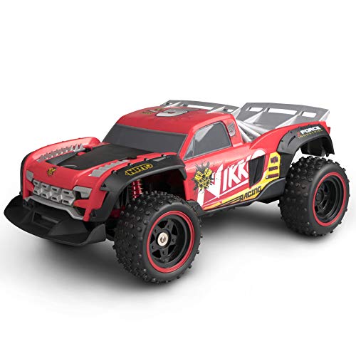 Nikko 10061 Pro Trucks, ferngesteuertes RC Auto, Offroad Fahrzeug bis 14 km/h, robuster Racing Truck mit Vollfederung & USB Schnellladung, Kinder ab 6 Jahre & Erwachsene, ca. 33 cm, Rot von Nikko