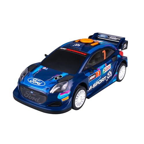 Nikko Road Rippers 20631 Boost Mode M-Sport Ford Puma Hybrid, Licht & Sound Effekte mit schwenkendem Heck und motorisiertem Fahren, 25 cm, für Kinder ab 6 Jahren, Blau von Nikko