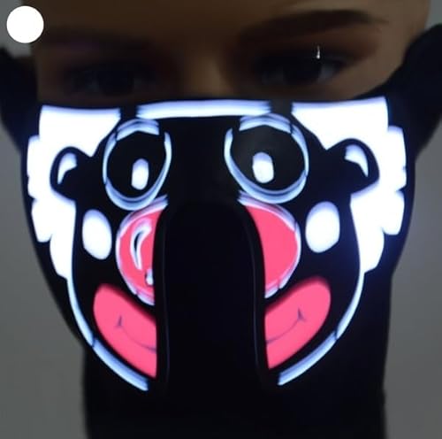 Nikou Gesichtsmaske mit LED-Licht, blinkend, Halloween-Party, Kostüm, Tanz, Cosplay, Dekoration, für Maskerade, Cosplay, Festival-Party Nikou Gesichtsmaske mit LED-Licht, blinkend, Halloween-Party, Kostüm, Tanz, Cosplay, Dekoration, für Maskerade, Cosplay, Festival-Party von Nikou